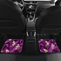 Purple Banana Leaf Hawaii Car Mats Lau Maia Plumeria Tropical Summer Vibes