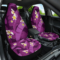 Purple Banana Leaf Hawaii Car Seat Cover Lau Maia Plumeria Tropical Summer Vibes