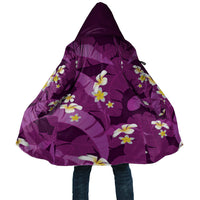 Purple Banana Leaf Hawaii Cloak Lau Maia Plumeria Tropical Summer Vibes