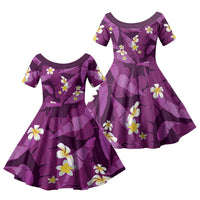 Purple Banana Leaf Hawaii Family Matching Short Sleeve Bodycon Dress and Hawaiian Shirt Lau Maia Plumeria Tropical Summer Vibes