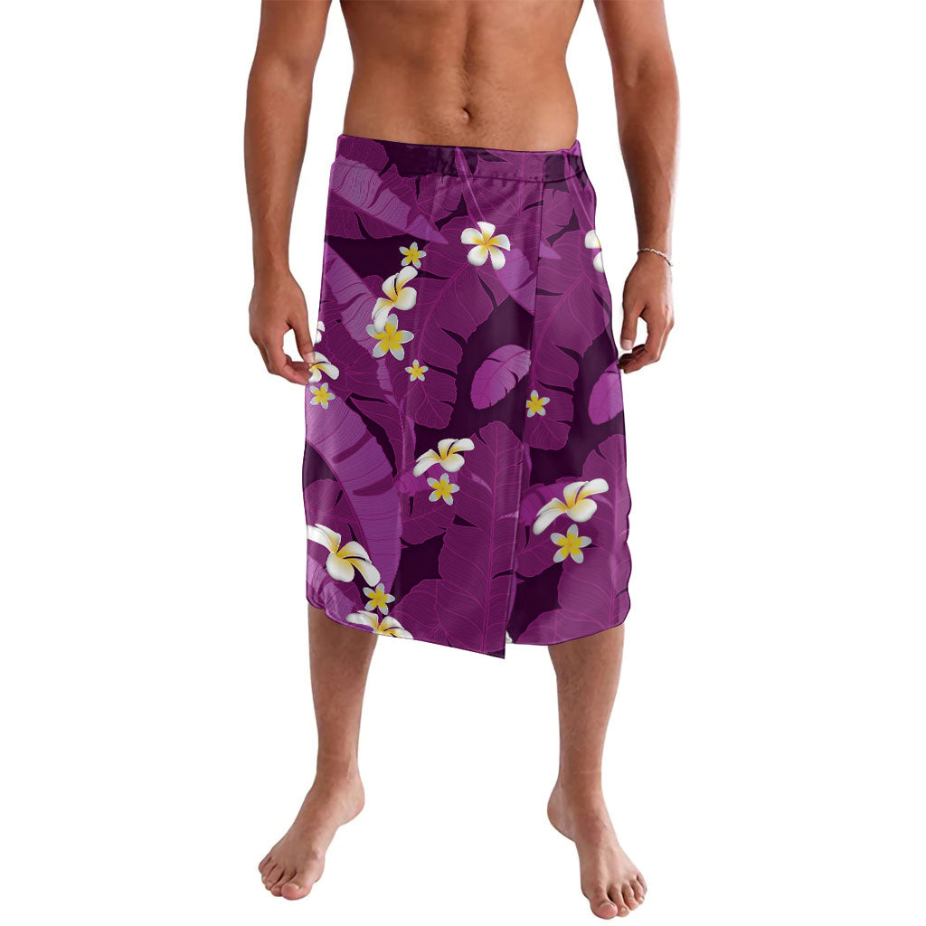 Purple Banana Leaf Hawaii Lavalava Lau Maia Plumeria Tropical Summer Vibes