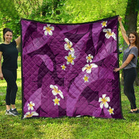 Purple Banana Leaf Hawaii Quilt Lau Maia Plumeria Tropical Summer Vibes