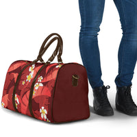 Red Banana Leaf Hawaii Travel Bag Lau Maia Plumeria Tropical Summer Vibes