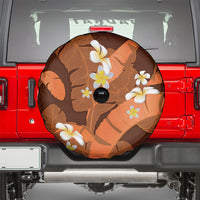 Orange Banana Leaf Hawaii Spare Tire Cover Lau Maia Plumeria Tropical Summer Vibes