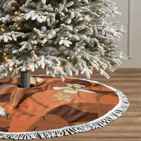 Orange Banana Leaf Hawaii Tree Skirt Lau Maia Plumeria Tropical Summer Vibes LT14 - Polynesian Pride