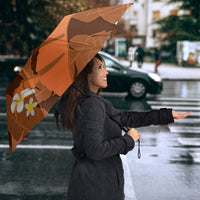 Orange Banana Leaf Hawaii Umbrella Lau Maia Plumeria Tropical Summer Vibes