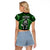New Zealand Aotearoa Rugby Raglan Cropped T Shirt NZ Tiki With Maori Fern World Cup Green Version LT14 - Polynesian Pride