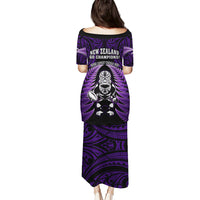 New Zealand Aotearoa Rugby Puletasi NZ Tiki With Maori Fern World Cup Purple Version LT14 - Polynesian Pride