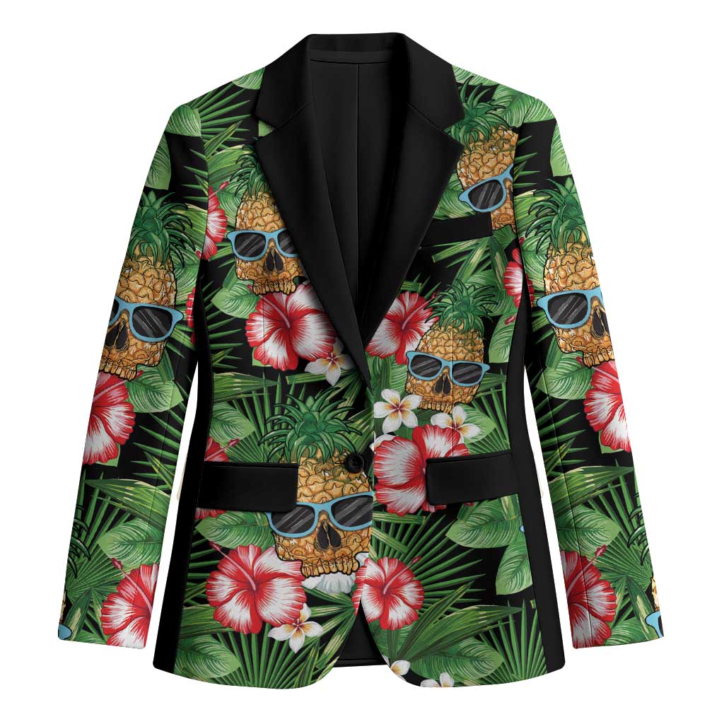 Pineapple Skull Aloha Hawaii Blazer Summer Vibes Tropical Seamless Pattern - Polynesian Pride