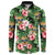 Pineapple Skull Aloha Hawaii Button Sweatshirt Summer Vibes Tropical Seamless Pattern - Polynesian Pride