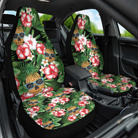 Pineapple Skull Aloha Hawaii Car Seat Cover Summer Vibes Tropical Seamless Pattern - Polynesian Pride