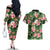 Pineapple Skull Aloha Hawaii Couples Matching Off The Shoulder Long Sleeve Dress and Hawaiian Shirt Summer Vibes Tropical Seamless Pattern - Polynesian Pride