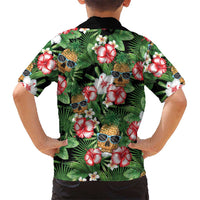 Pineapple Skull Aloha Hawaii Kid Hawaiian Shirt Summer Vibes Tropical Seamless Pattern LT14 - Polynesian Pride