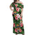 Pineapple Skull Aloha Hawaii Off Shoulder Maxi Dress Summer Vibes Tropical Seamless Pattern - Polynesian Pride
