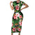 Pineapple Skull Aloha Hawaii Short Sleeve Bodycon Dress Summer Vibes Tropical Seamless Pattern - Polynesian Pride