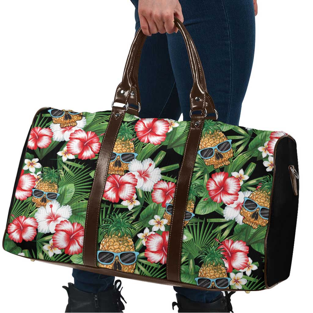 Pineapple Skull Aloha Hawaii Travel Bag Summer Vibes Tropical Seamless Pattern - Polynesian Pride