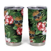 Pineapple Skull Aloha Hawaii Tumbler Cup Summer Vibes Tropical Seamless Pattern - Polynesian Pride