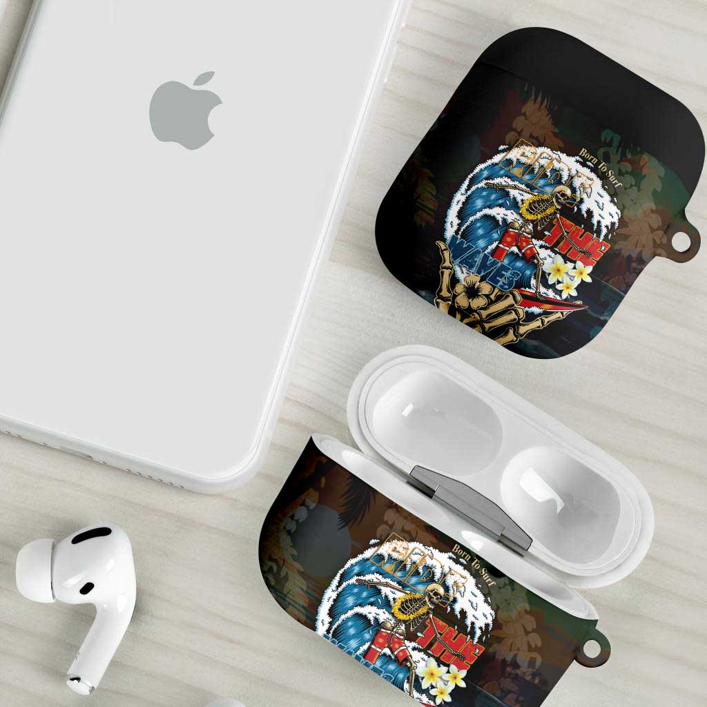 Aloha Hawaii Surfing Skull AirPods Case Shaka Skeleton Ride The Waves - Polynesian Pride