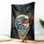 Aloha Hawaii Surfing Skull Blanket Shaka Skeleton Ride The Waves - Polynesian Pride