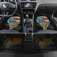 Aloha Hawaii Surfing Skull Car Mats Shaka Skeleton Ride The Waves - Polynesian Pride