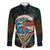 Aloha Hawaii Surfing Skull Family Matching Off The Shoulder Long Sleeve Dress and Hawaiian Shirt Shaka Skeleton Ride The Waves - Polynesian Pride