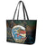Aloha Hawaii Surfing Skull Leather Tote Bag Shaka Skeleton Ride The Waves - Polynesian Pride