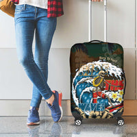 Aloha Hawaii Surfing Skull Luggage Cover Shaka Skeleton Ride The Waves - Polynesian Pride