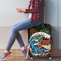 Aloha Hawaii Surfing Skull Luggage Cover Shaka Skeleton Ride The Waves - Polynesian Pride
