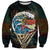 Aloha Hawaii Surfing Skull Sweatshirt Shaka Skeleton Ride The Waves - Polynesian Pride