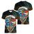 Aloha Hawaii Surfing Skull Women V-Neck T-Shirt Shaka Skeleton Ride The Waves - Polynesian Pride