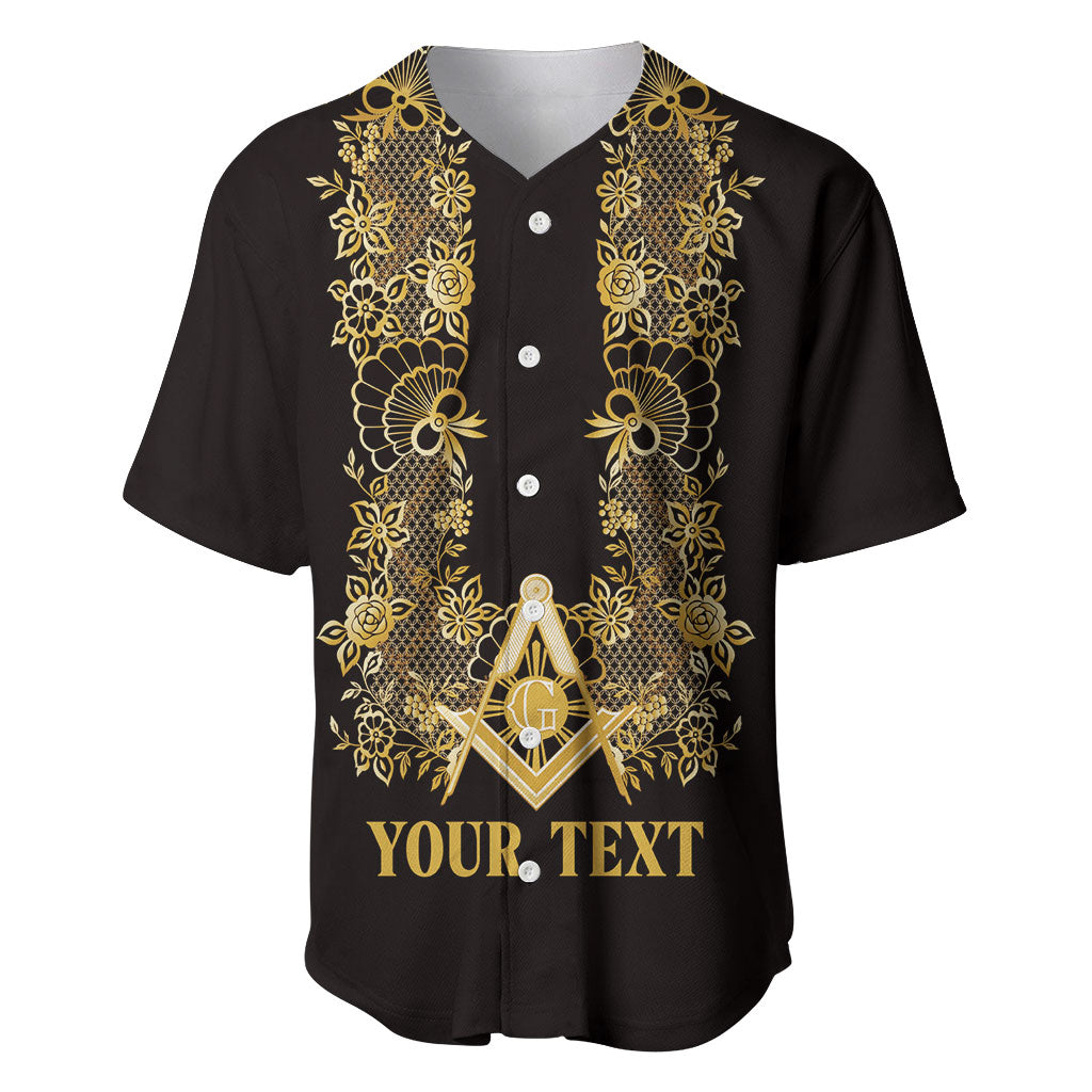 Personalised Filipino Freemasonry Baseball Jersey Masonic Barong Tagalog Inspired Ivory White