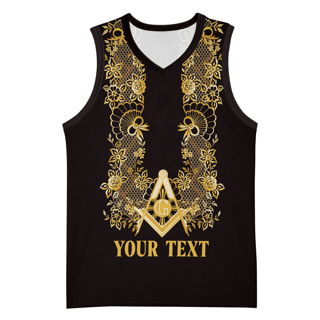 Personalised Filipino Freemasonry Basketball Jersey Masonic Barong Tagalog Inspired Ivory White