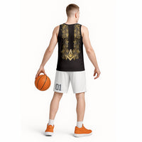Personalised Filipino Freemasonry Basketball Jersey Masonic Barong Tagalog Inspired Ivory White