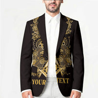 Personalised Filipino Freemasonry Blazer Masonic Barong Tagalog Inspired Ivory White