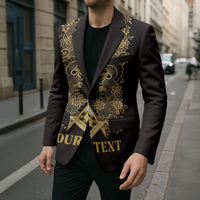Personalised Filipino Freemasonry Blazer Masonic Barong Tagalog Inspired Ivory White