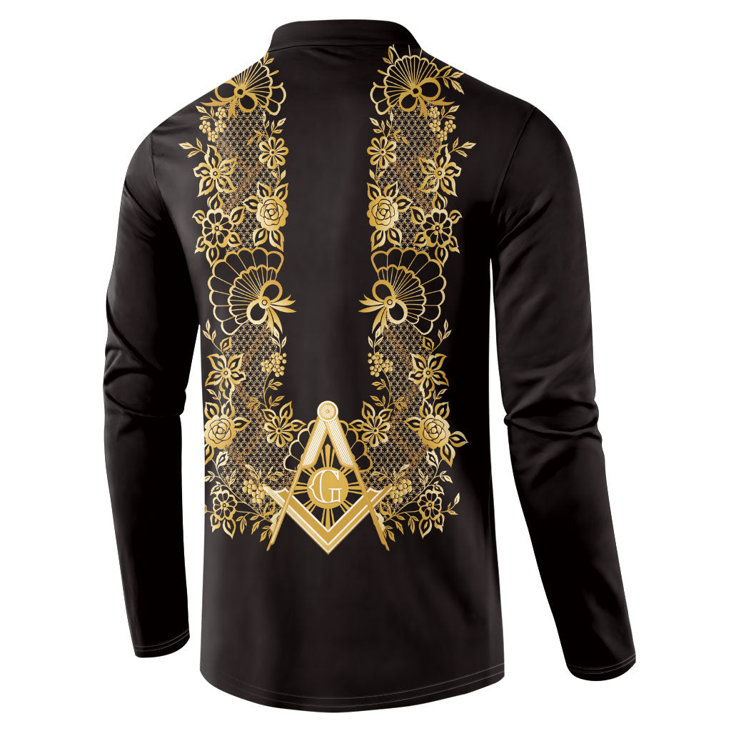 Personalised Filipino Freemasonry Button Sweatshirt Masonic Barong Tagalog Inspired Ivory White