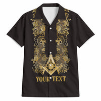 Personalised Filipino Freemasonry Hawaiian Shirt Masonic Barong Tagalog Inspired Ivory White