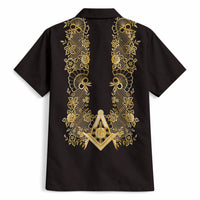 Personalised Filipino Freemasonry Hawaiian Shirt Masonic Barong Tagalog Inspired Ivory White
