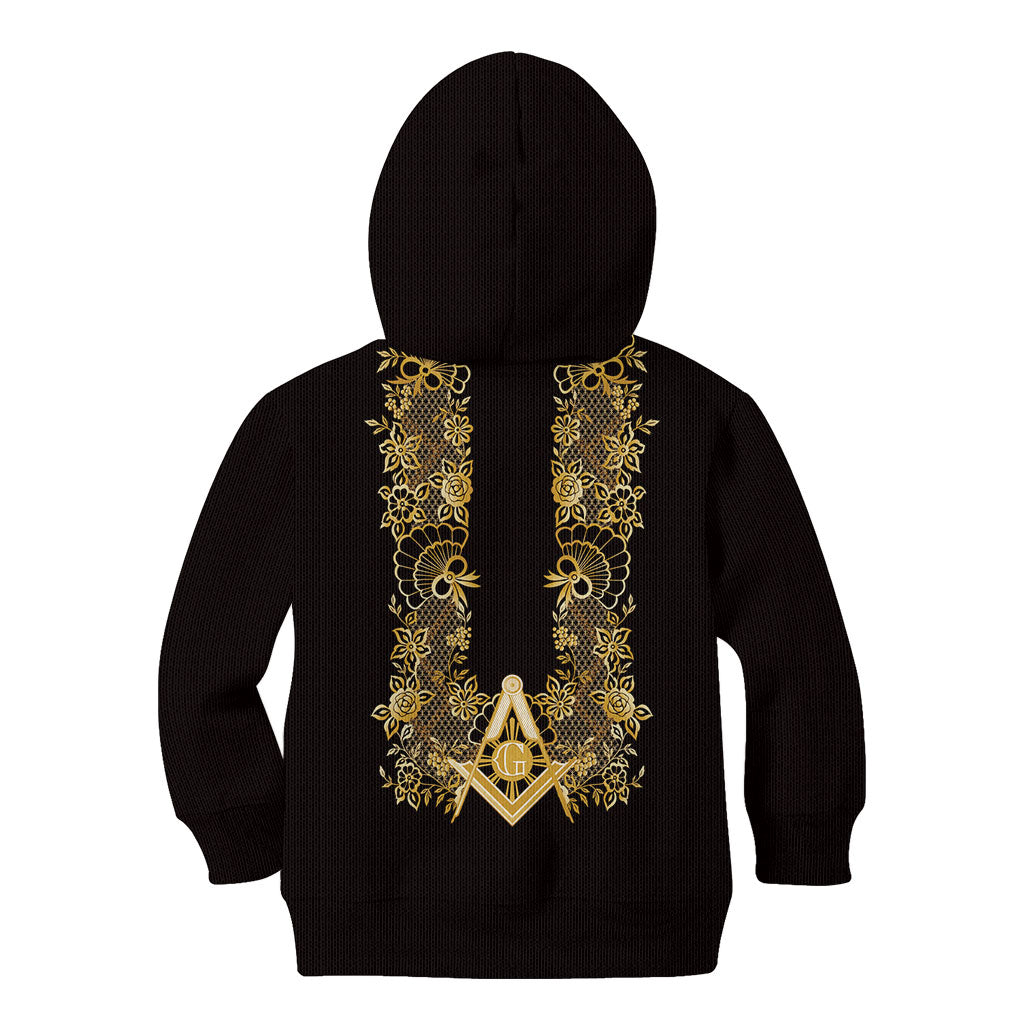 Personalised Filipino Freemasonry Kid Hoodie Masonic Barong Tagalog Inspired Ivory White