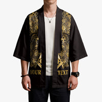 Personalised Filipino Freemasonry Kimono Masonic Barong Tagalog Inspired Ivory White