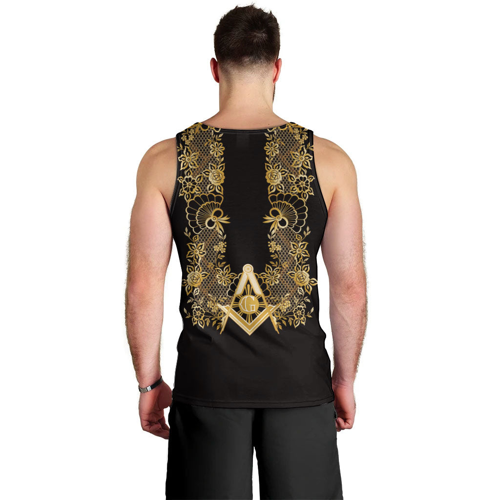 Personalised Filipino Freemasonry Men Tank Top Masonic Barong Tagalog Inspired Ivory White