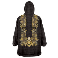 Personalised Filipino Freemasonry Wearable Blanket Hoodie Masonic Barong Tagalog Inspired Ivory White