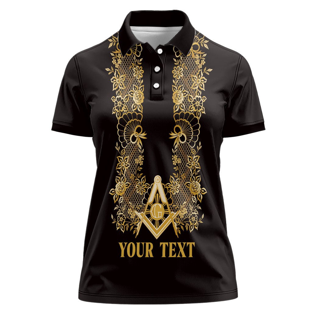 Personalised Filipino Freemasonry Women Polo Shirt Masonic Barong Tagalog Inspired Ivory White