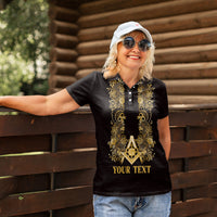 Personalised Filipino Freemasonry Women Polo Shirt Masonic Barong Tagalog Inspired Ivory White
