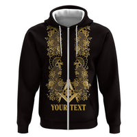Personalised Filipino Freemasonry Zip Hoodie Masonic Barong Tagalog Inspired Ivory White