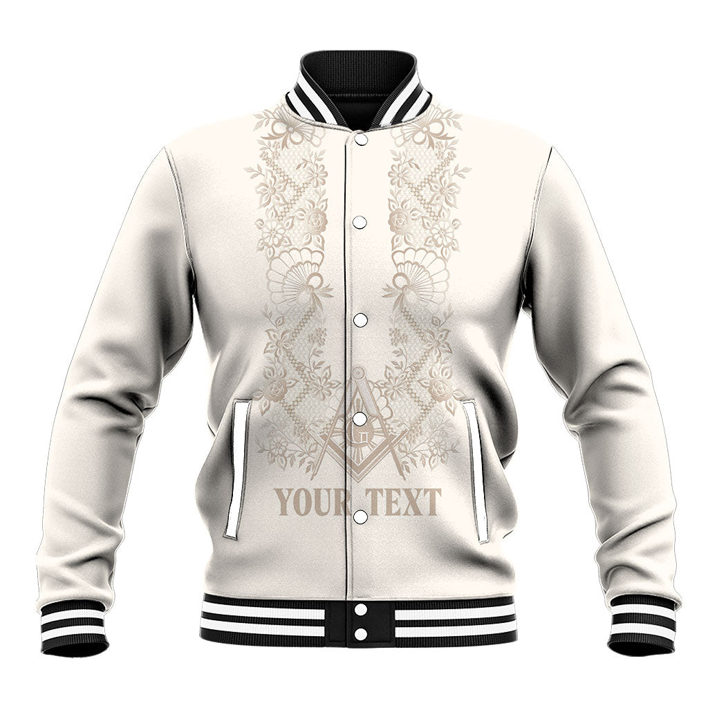 Personalised Filipino Freemasonry Baseball Jacket Masonic Barong Tagalog Inspired Black