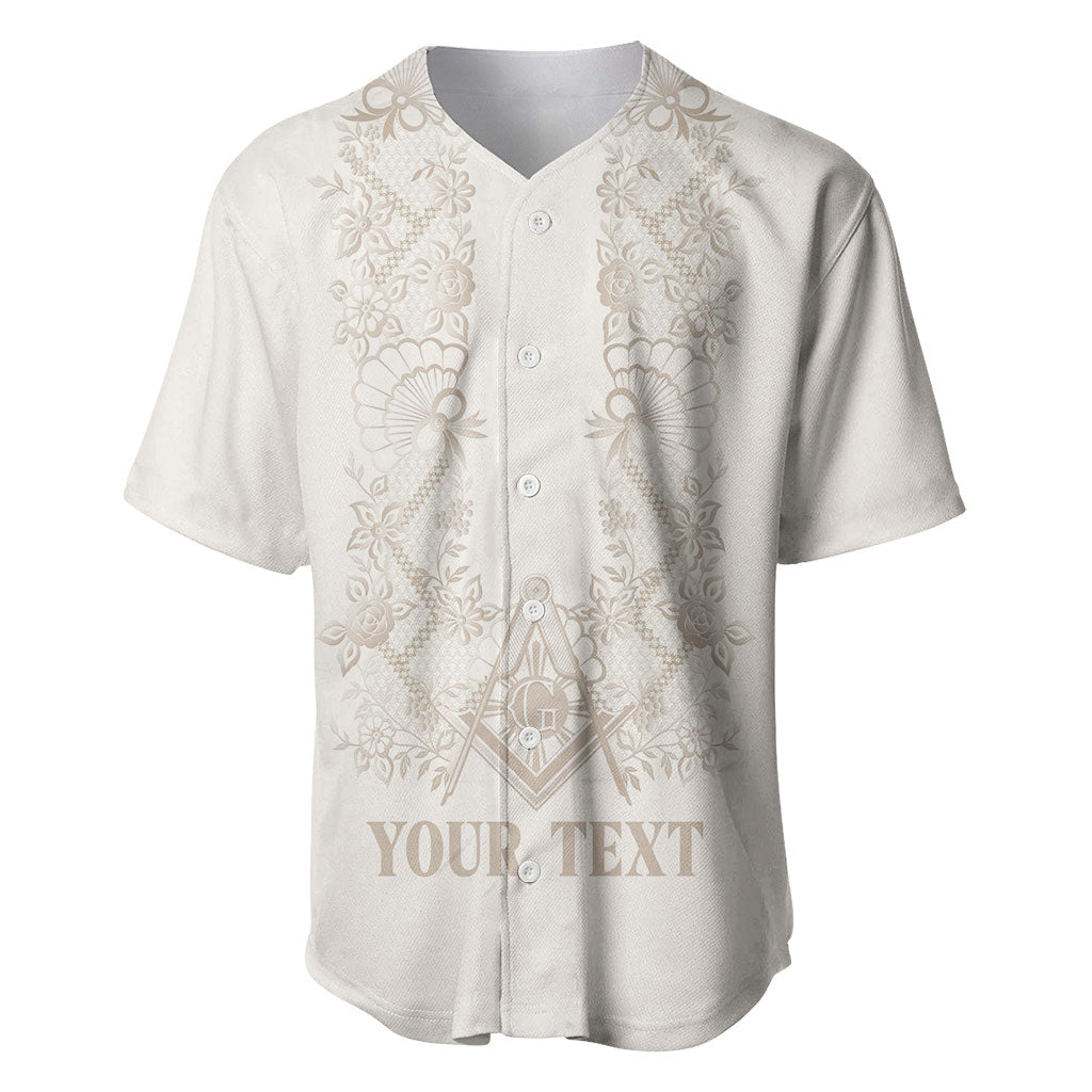Personalised Filipino Freemasonry Baseball Jersey Masonic Barong Tagalog Inspired Black