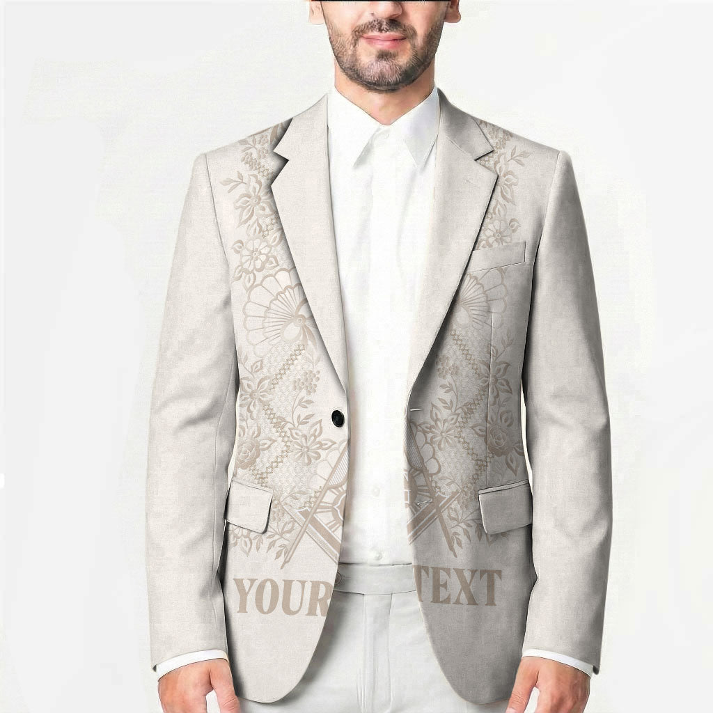 Personalised Filipino Freemasonry Blazer Masonic Barong Tagalog Inspired Black