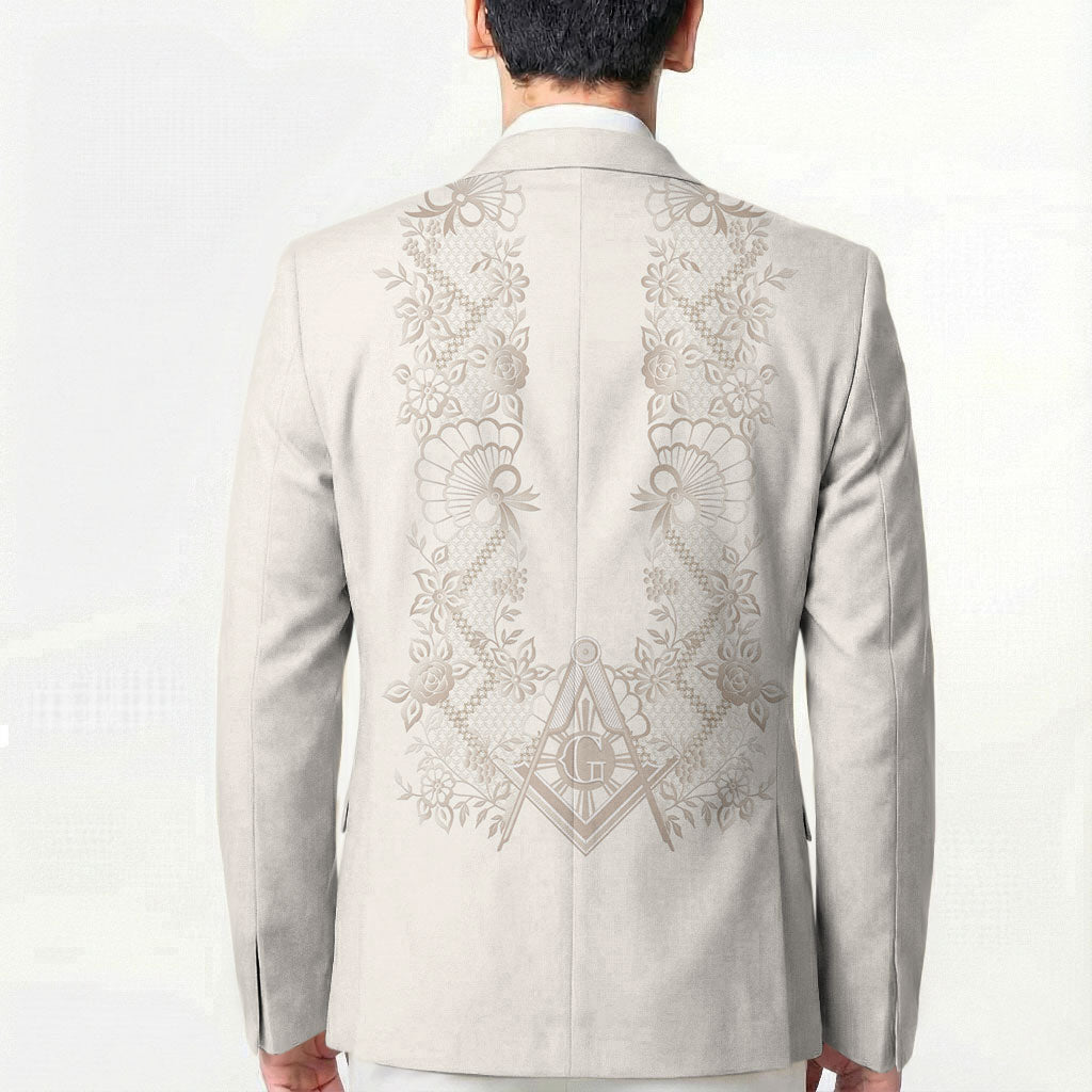 Personalised Filipino Freemasonry Blazer Masonic Barong Tagalog Inspired Black