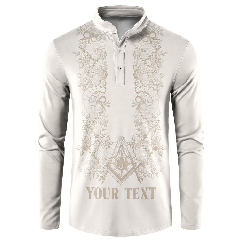 Personalised Filipino Freemasonry Button Sweatshirt Masonic Barong Tagalog Inspired Black